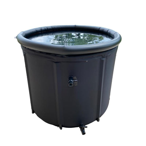 Basic Eisfass mit Abdeckung Ø85cm Schwarz