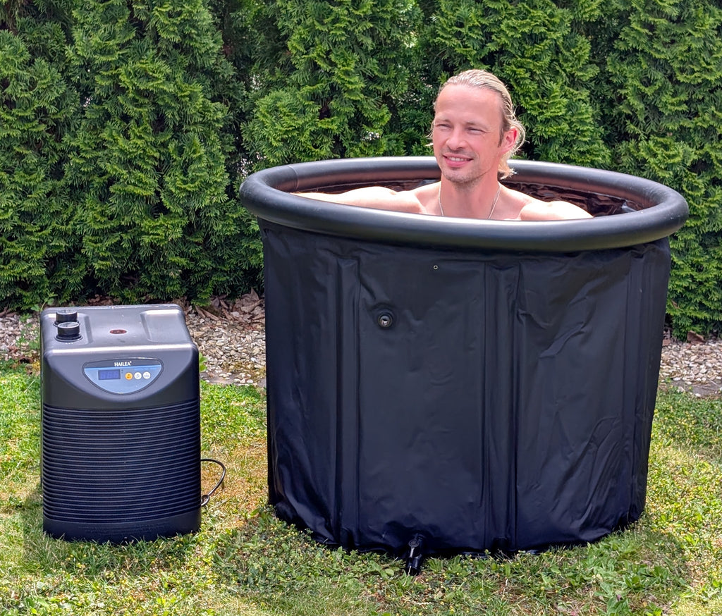 Basic Eisfass mit Abdeckung Ø85cm Schwarz