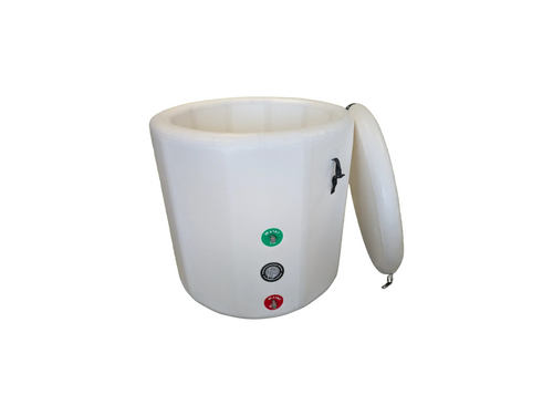 Comfort Eisfass mit Abdeckung Ø 80cm  Weiß