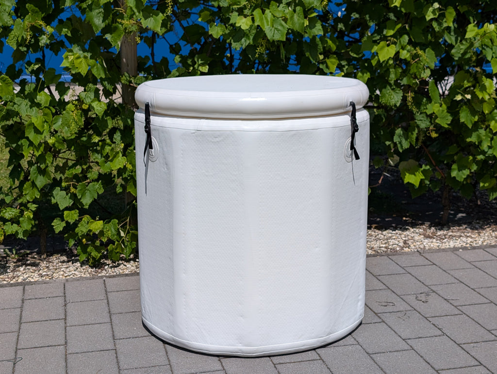 Comfort Eisfass mit Abdeckung Ø 80cm  Weiß